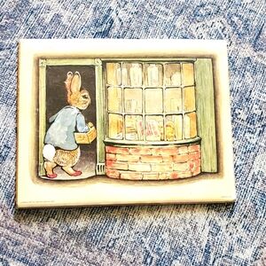 Vintage Rabbit Illustration Wall Art Peter Rabbit Lithograph Easter